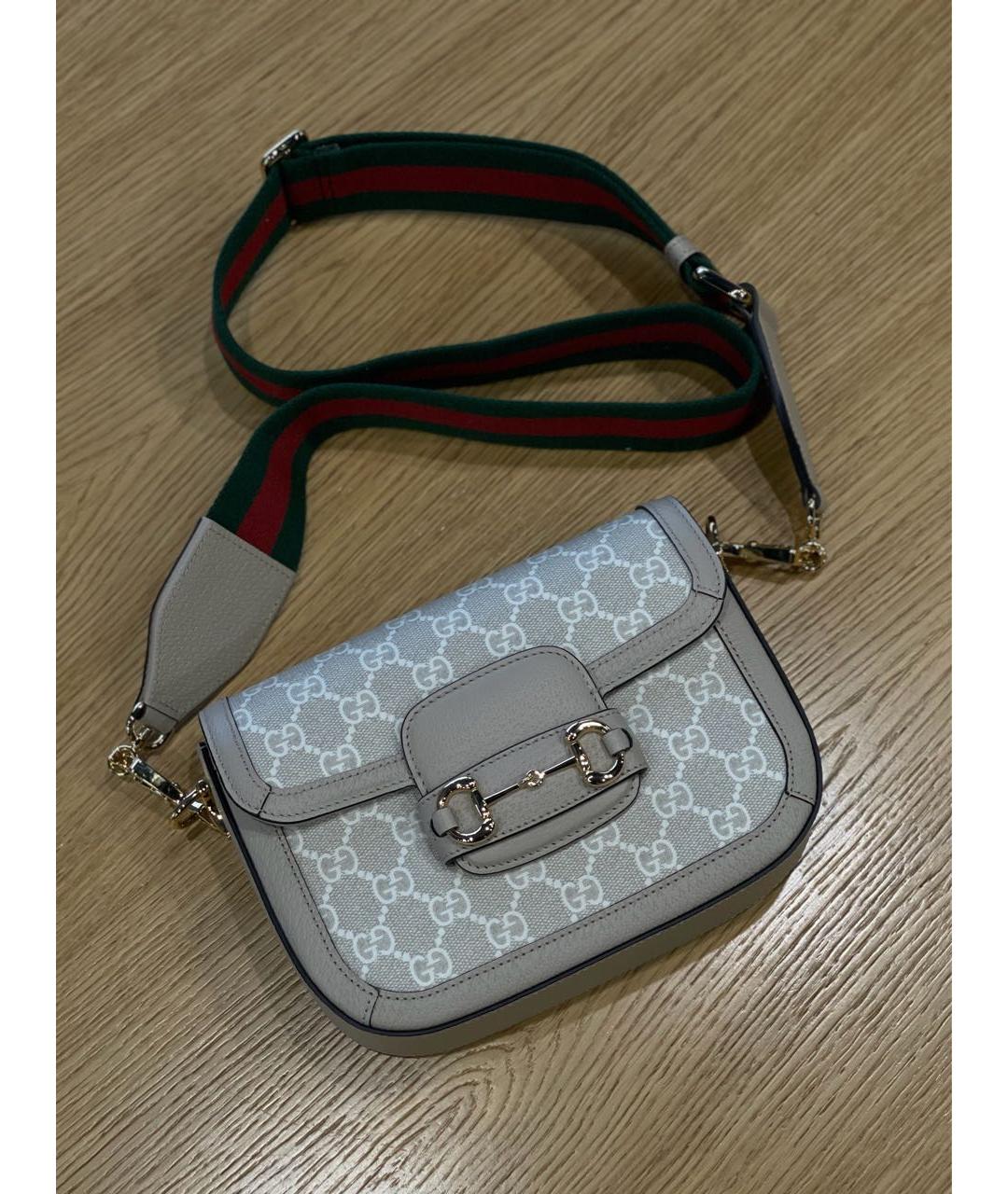 GUCCI Бежевая кожаная сумка через плечо, фото 3