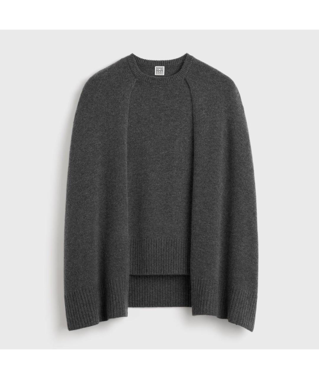 TOTEME Серый кашемировый джемпер / свитер, фото 4