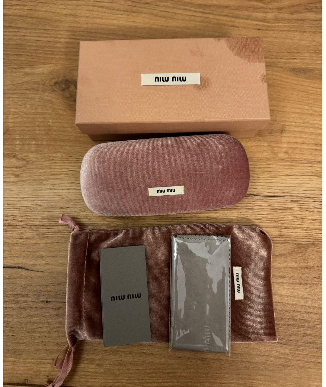 MIU MIU Черные пластиковые солнцезащитные очки, фото 4