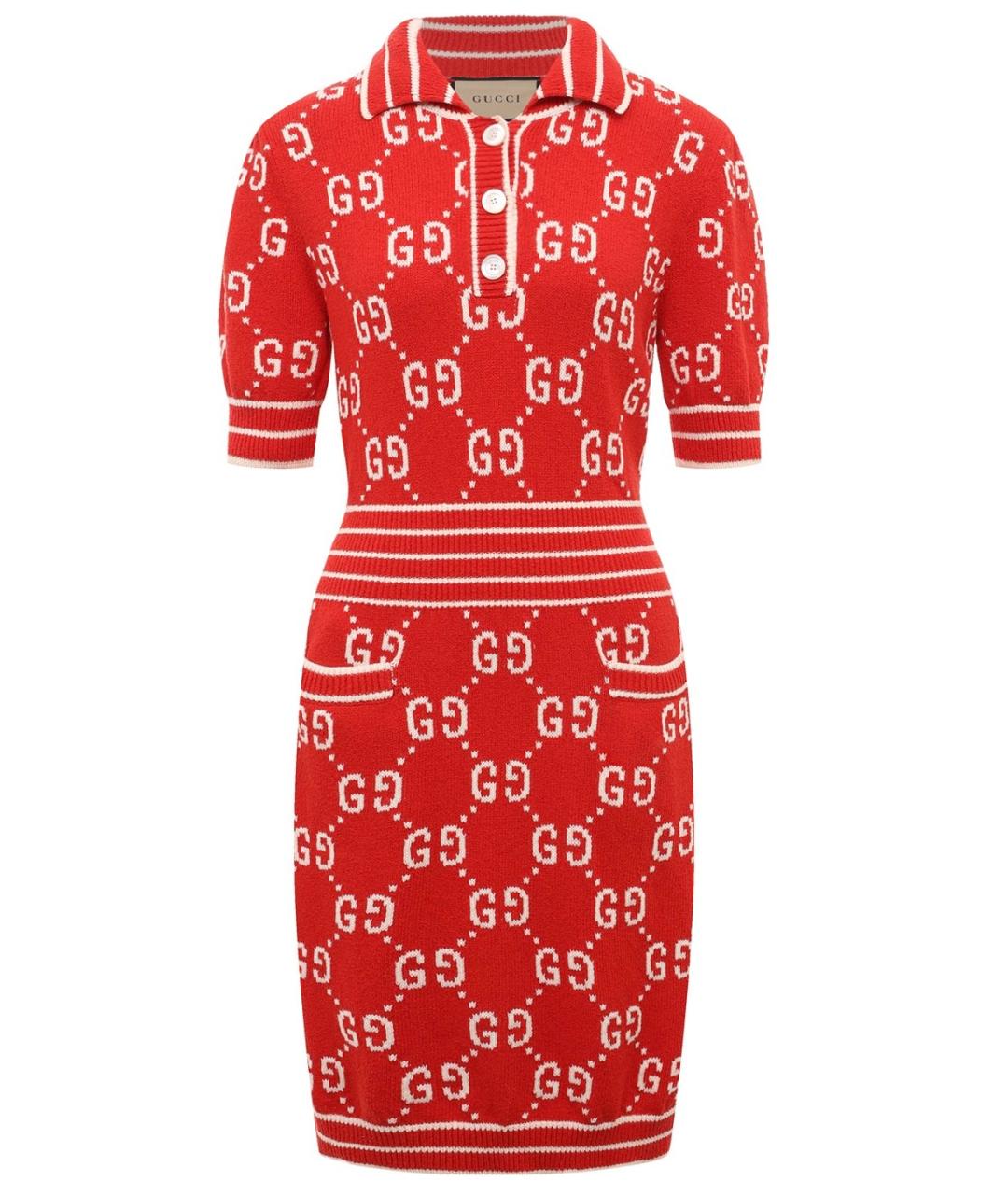 GUCCI Красное коктейльное платье, фото 6