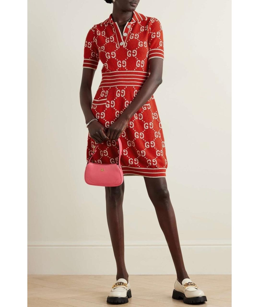 GUCCI Красное коктейльное платье, фото 2