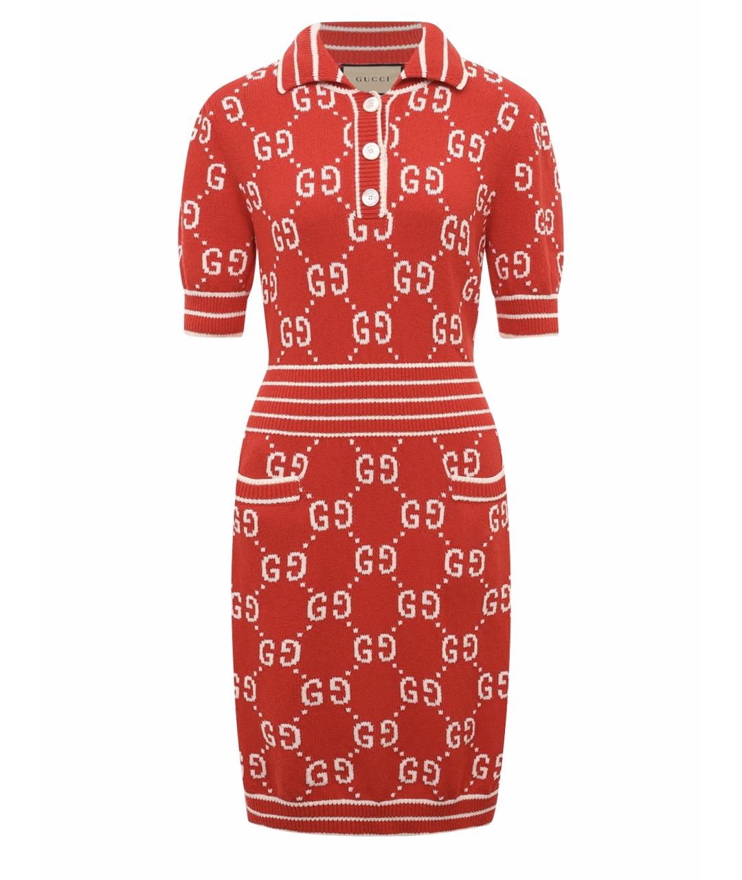 GUCCI Красное коктейльное платье, фото 1