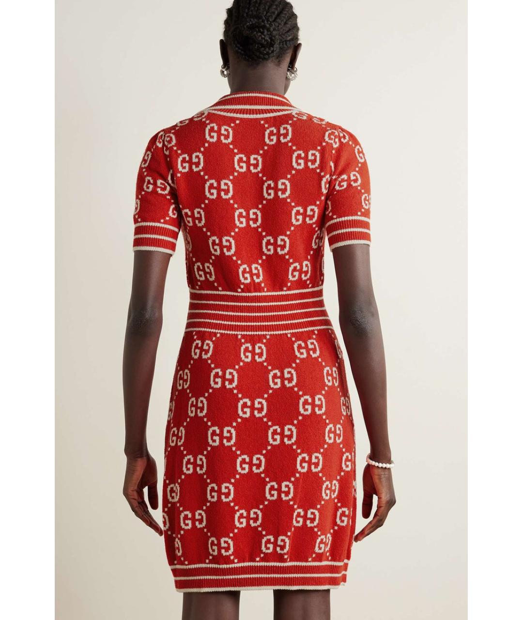 GUCCI Красное коктейльное платье, фото 3