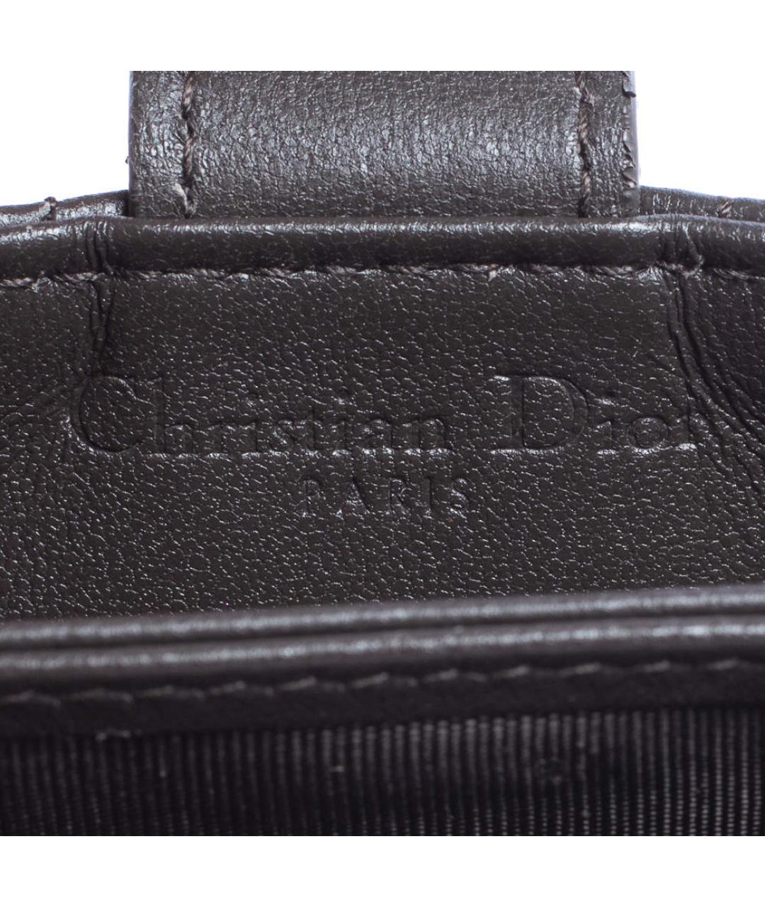 CHRISTIAN DIOR Черный кожаный кардхолдер, фото 4