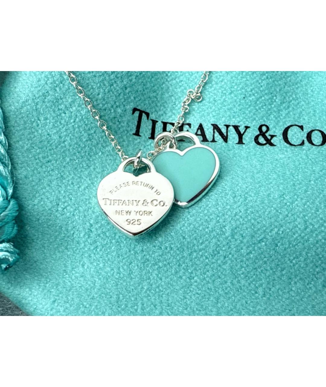 TIFFANY&CO Бирюзовое серебряное колье, фото 3