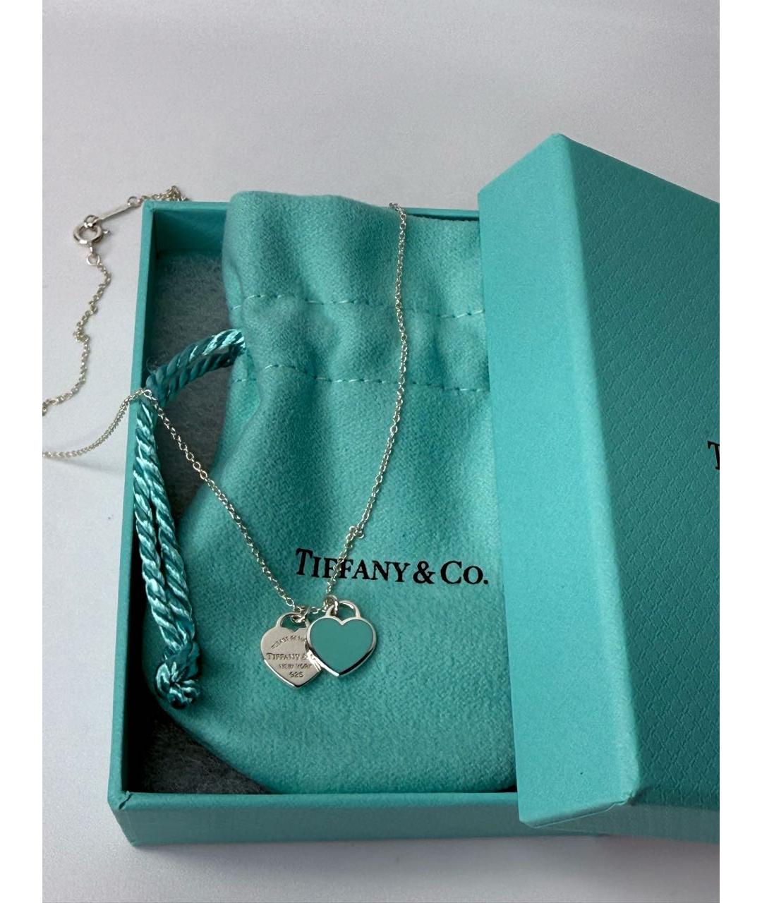 TIFFANY&CO Бирюзовое серебряное колье, фото 4