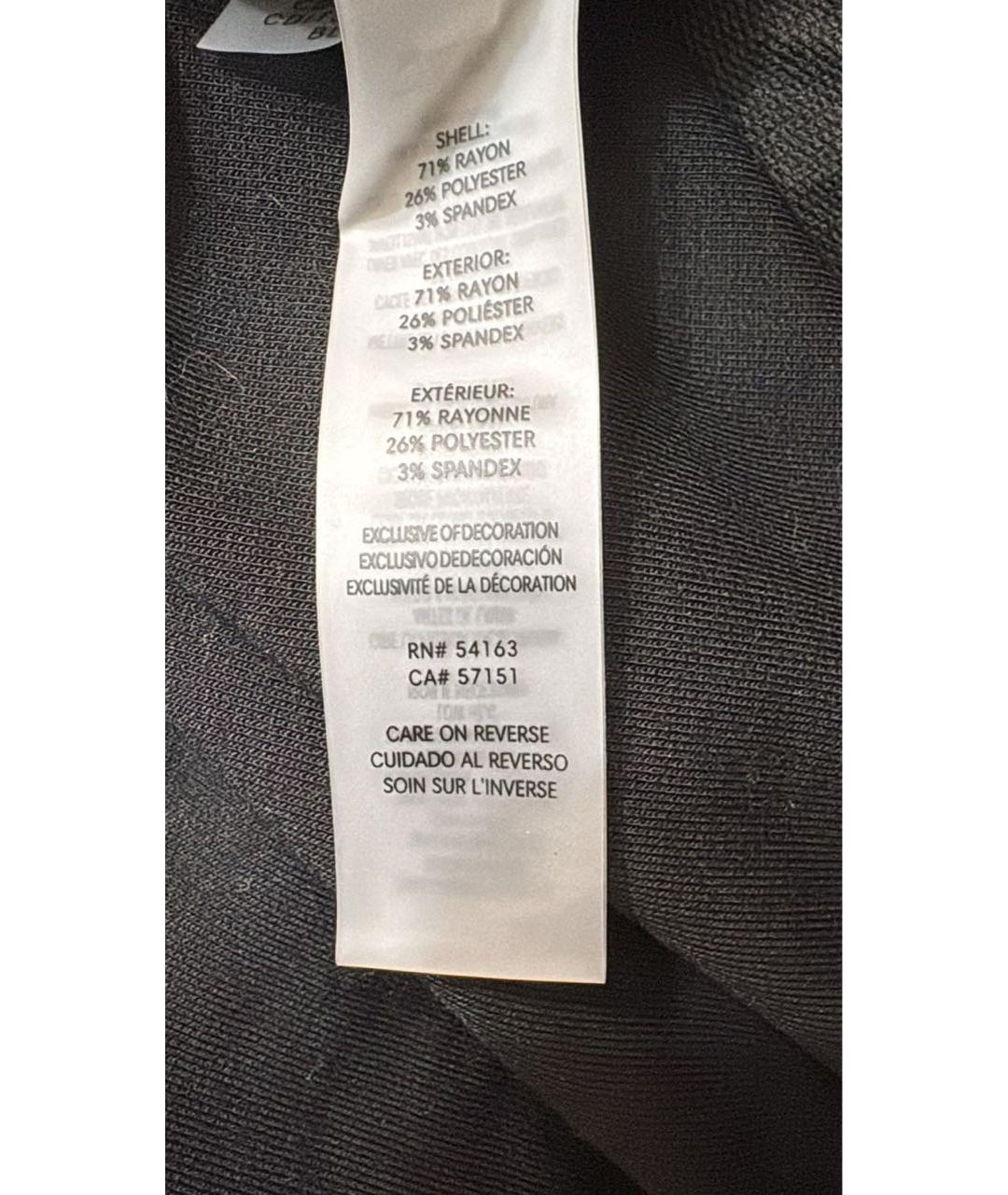 CALVIN KLEIN Черное вискозное повседневное платье, фото 6