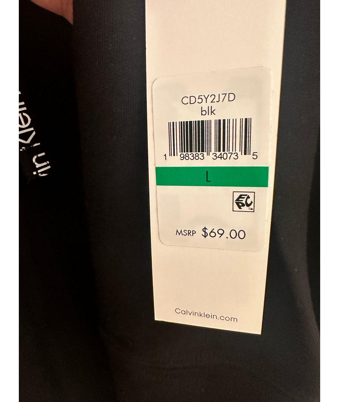 CALVIN KLEIN Черное вискозное повседневное платье, фото 5