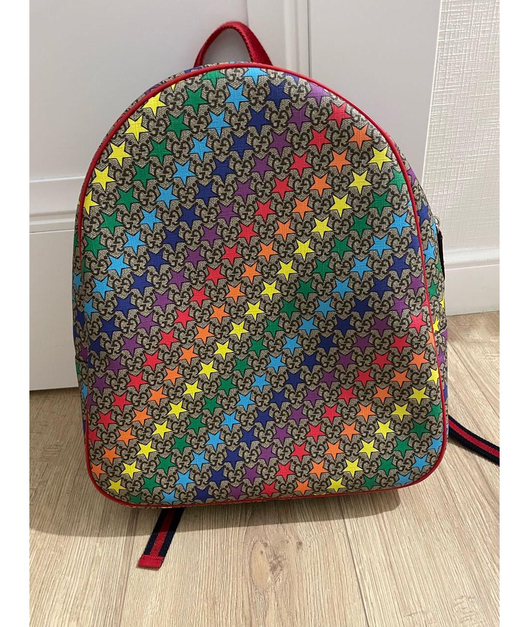 GUCCI Бежевый рюкзак из искусственной кожи, фото 6