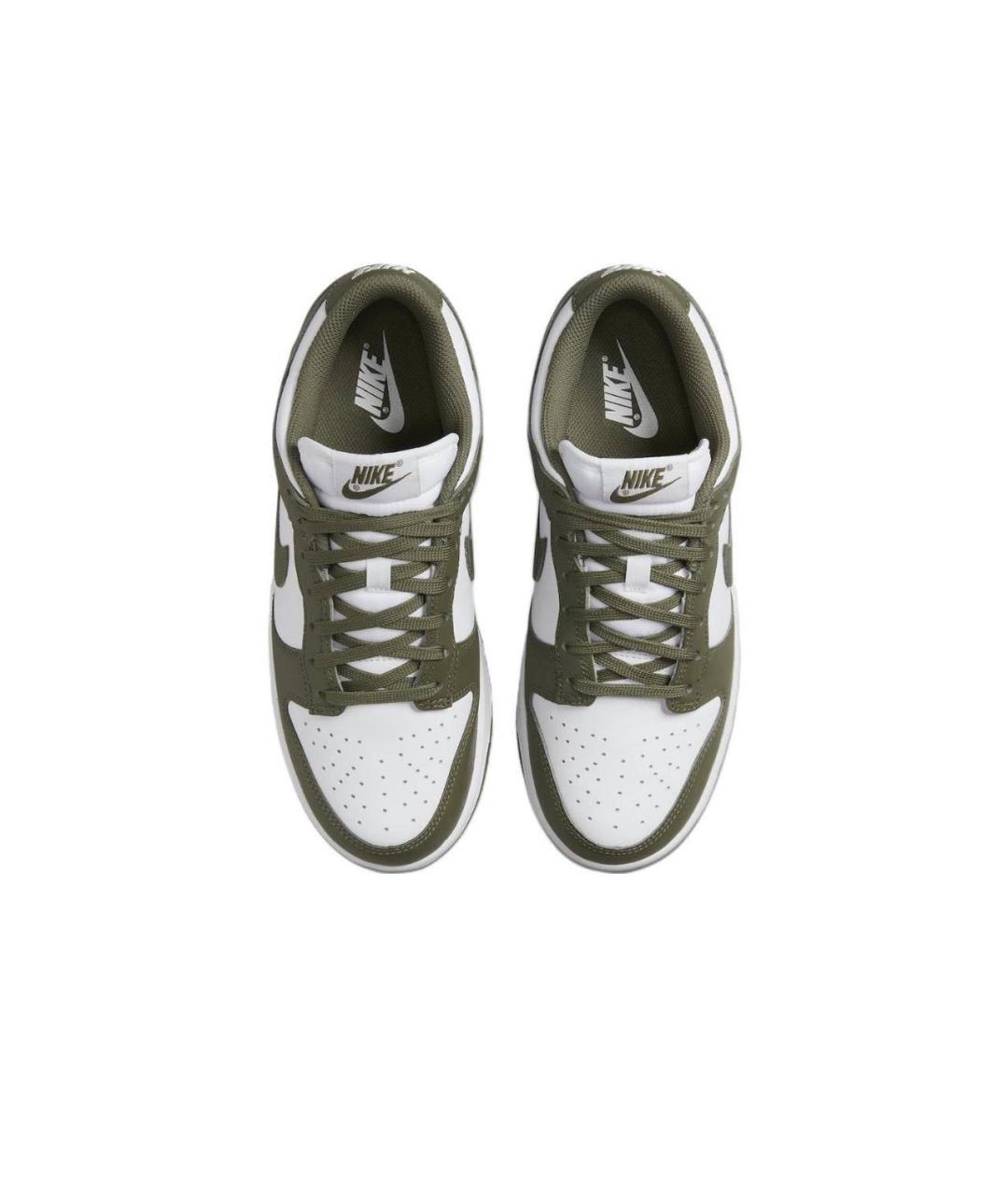 NIKE Хаки кожаные низкие кроссовки / кеды, фото 3