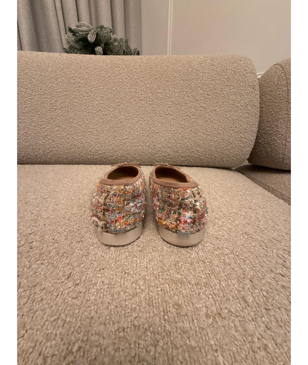 CHANEL Мульти кожаные балетки, фото 4