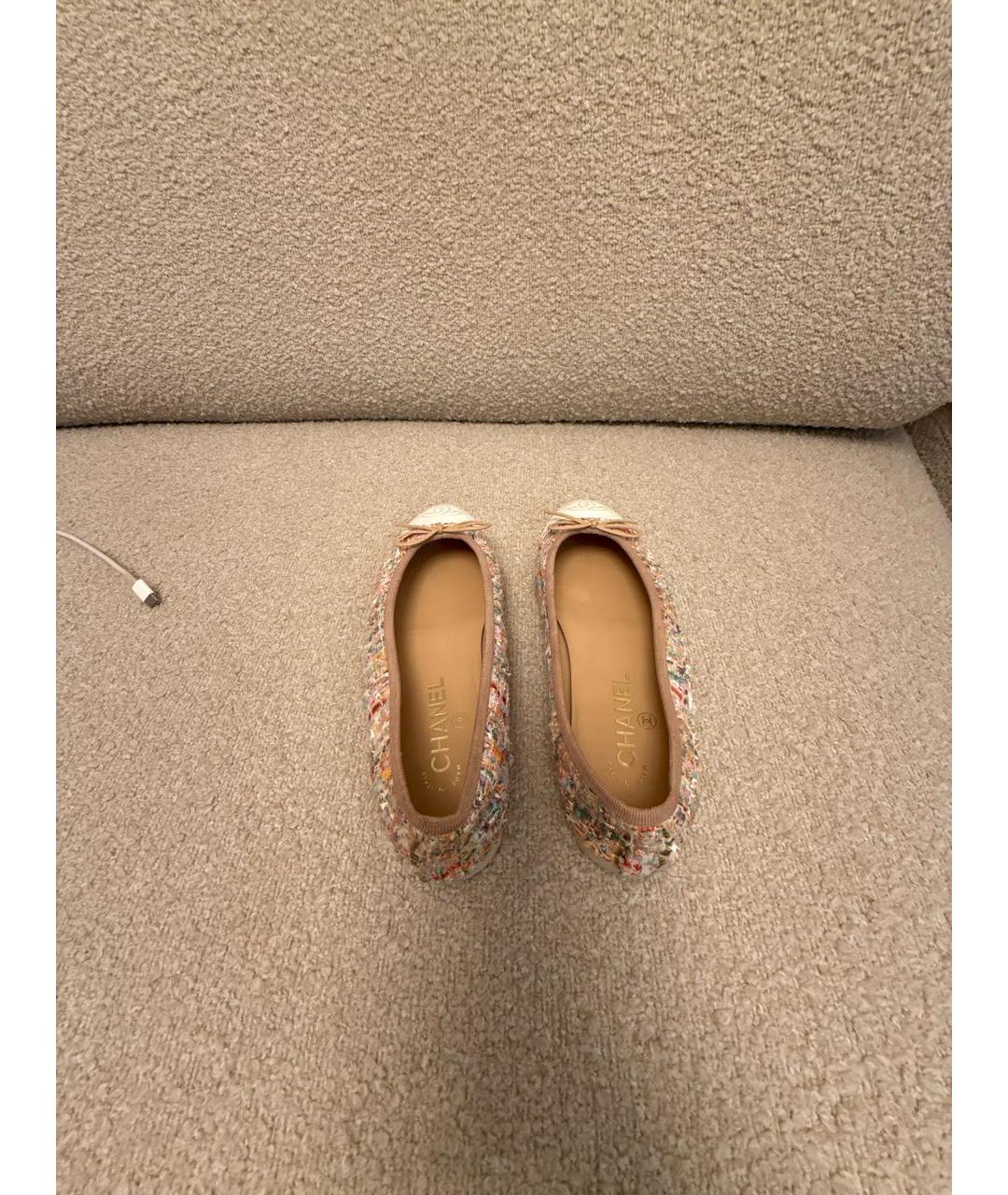 CHANEL Мульти кожаные балетки, фото 3