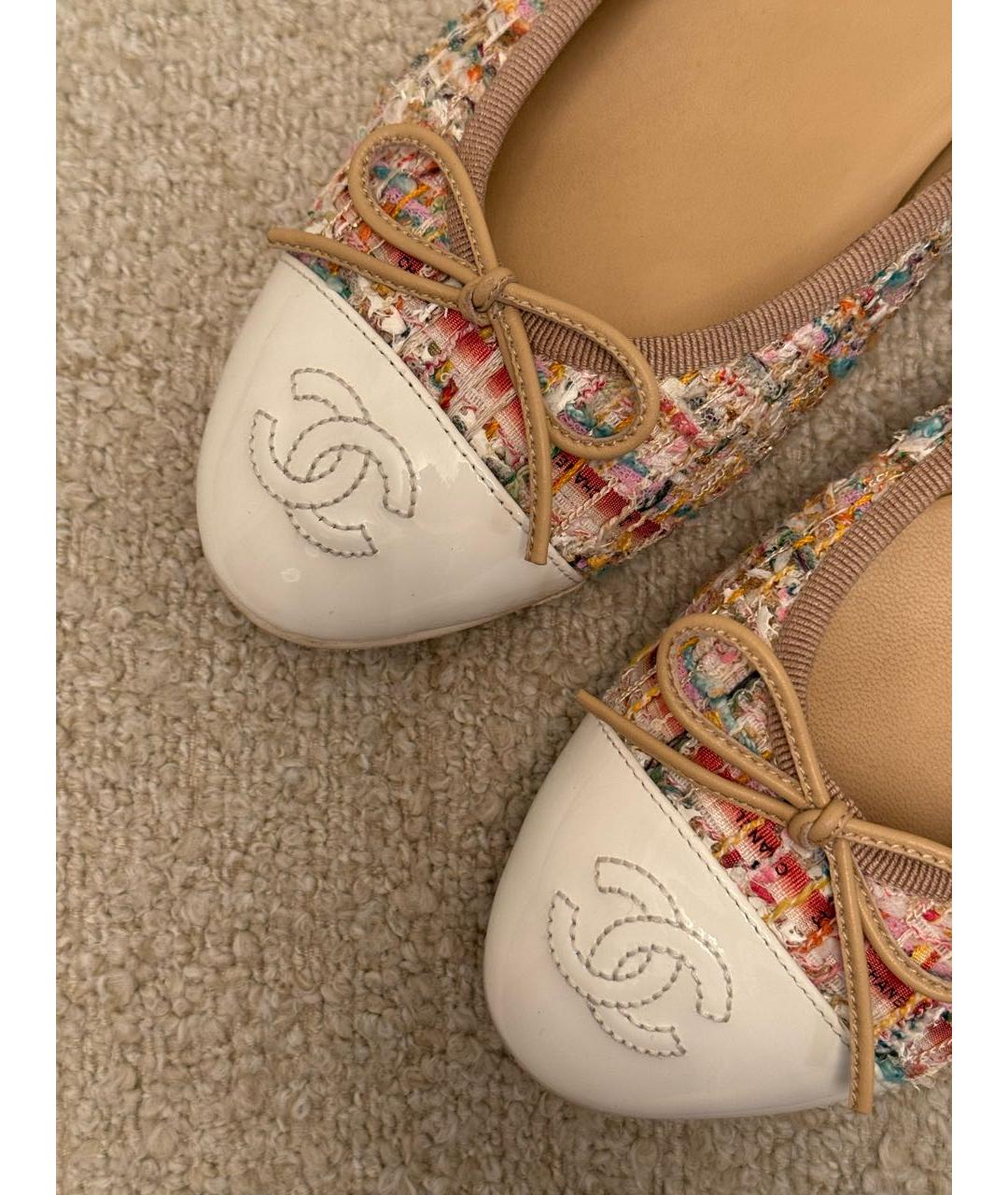 CHANEL Мульти кожаные балетки, фото 5