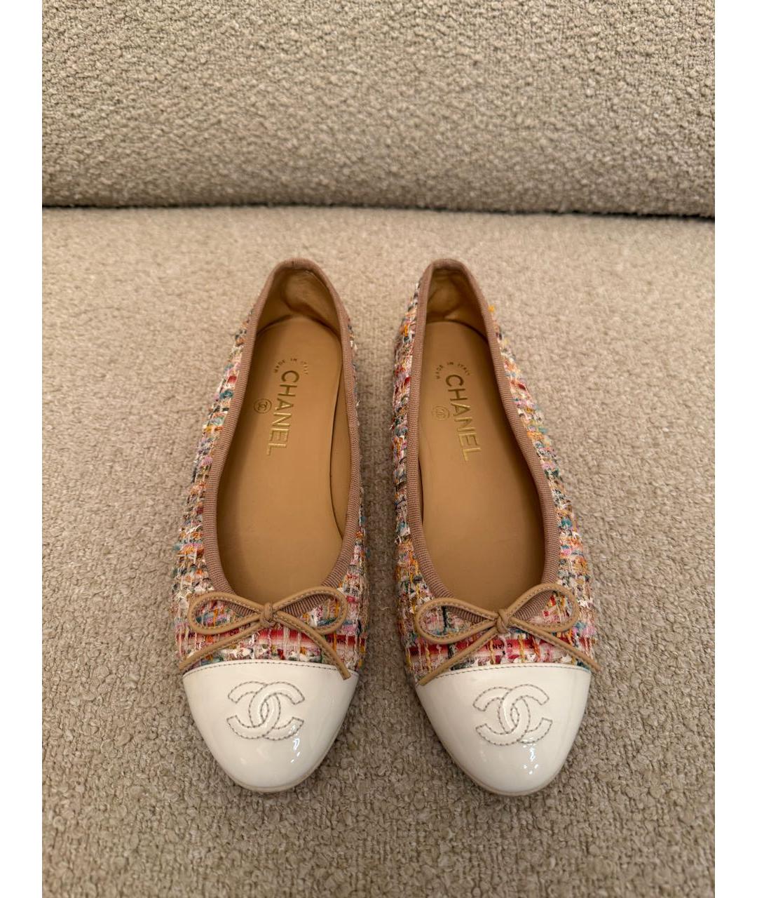 CHANEL Мульти кожаные балетки, фото 2