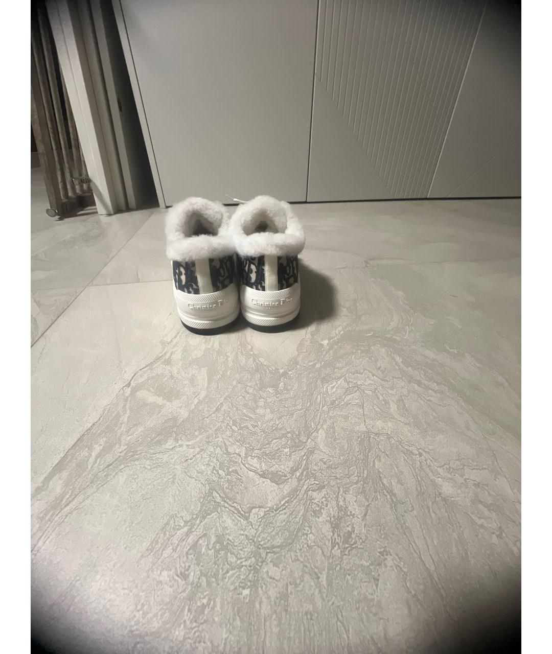 CHRISTIAN DIOR Синие текстильные кеды, фото 4