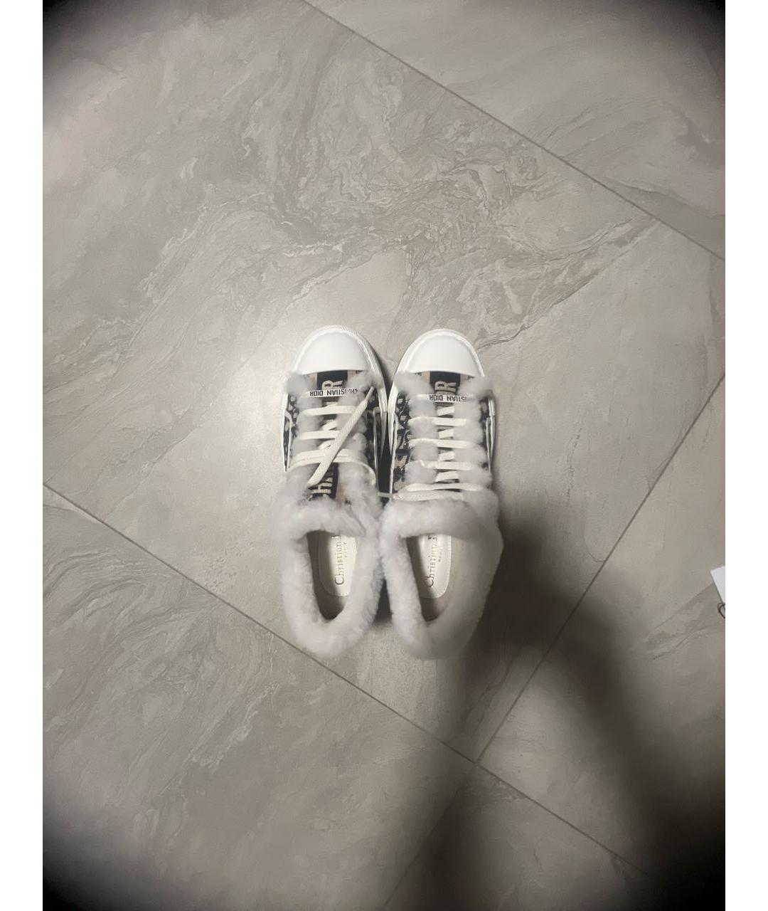 CHRISTIAN DIOR Синие текстильные кеды, фото 3