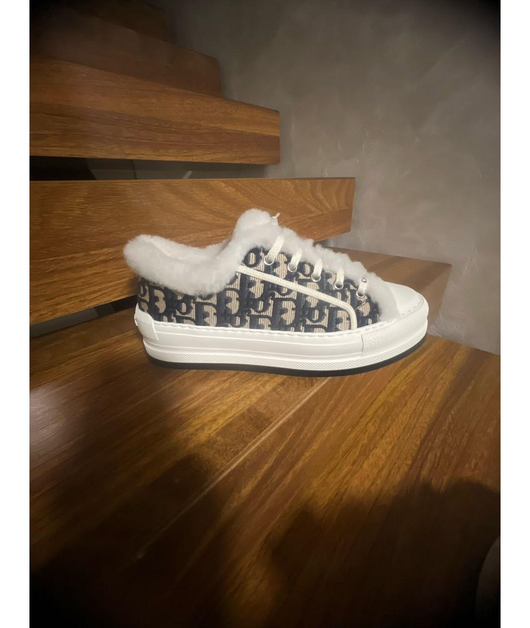 CHRISTIAN DIOR Синие текстильные кеды, фото 5