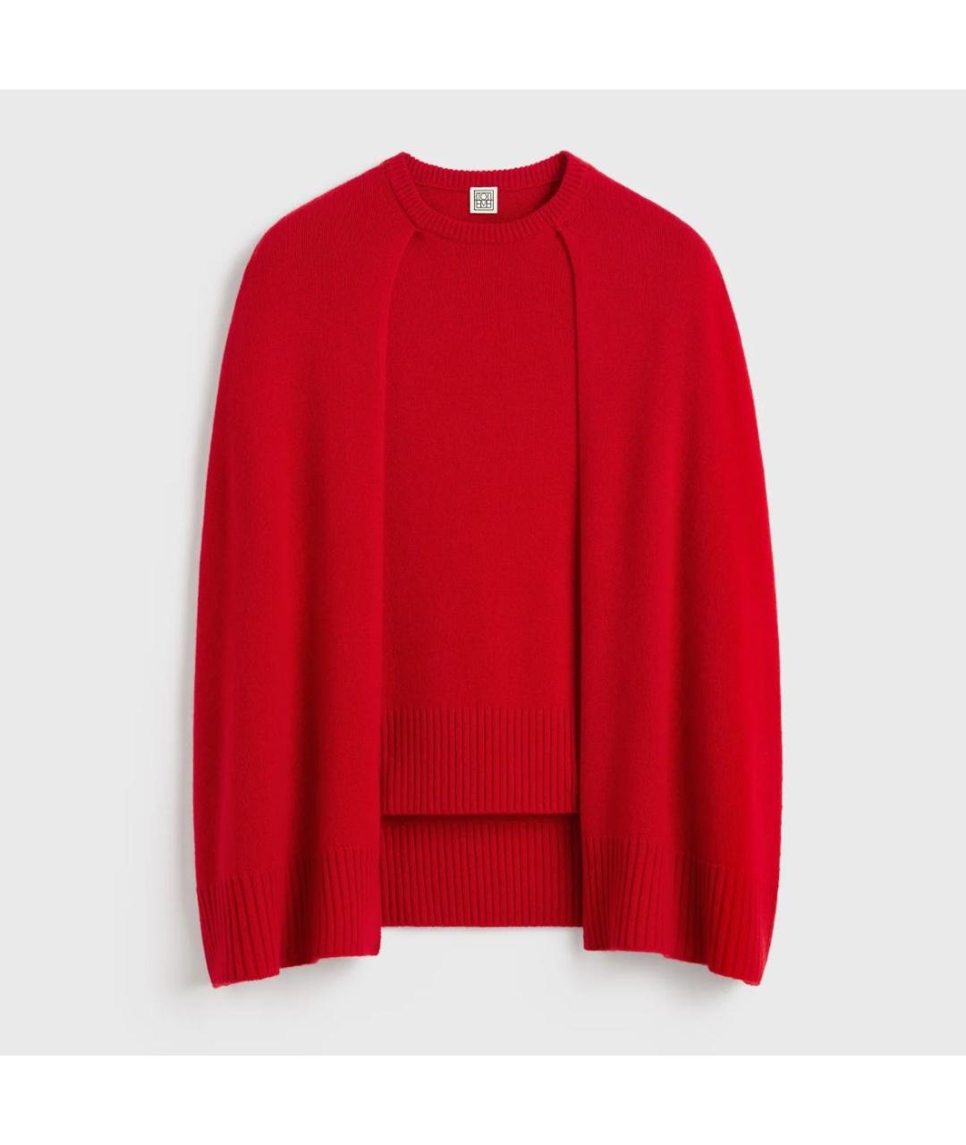 TOTEME Красный кашемировый джемпер / свитер, фото 4