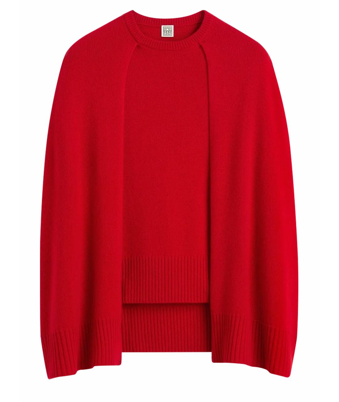TOTEME Красный кашемировый джемпер / свитер, фото 1