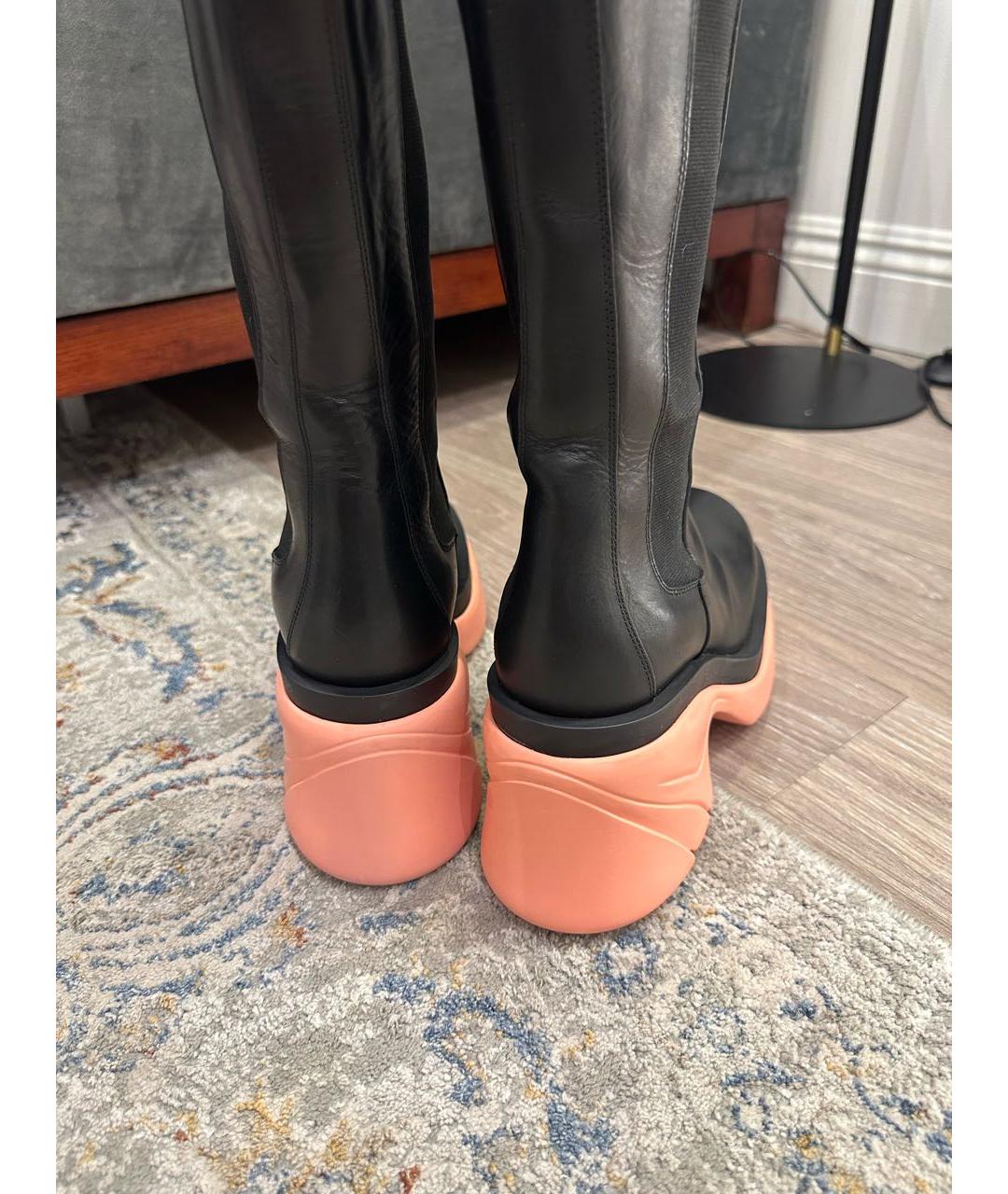 BOTTEGA VENETA Черные кожаные сапоги, фото 4