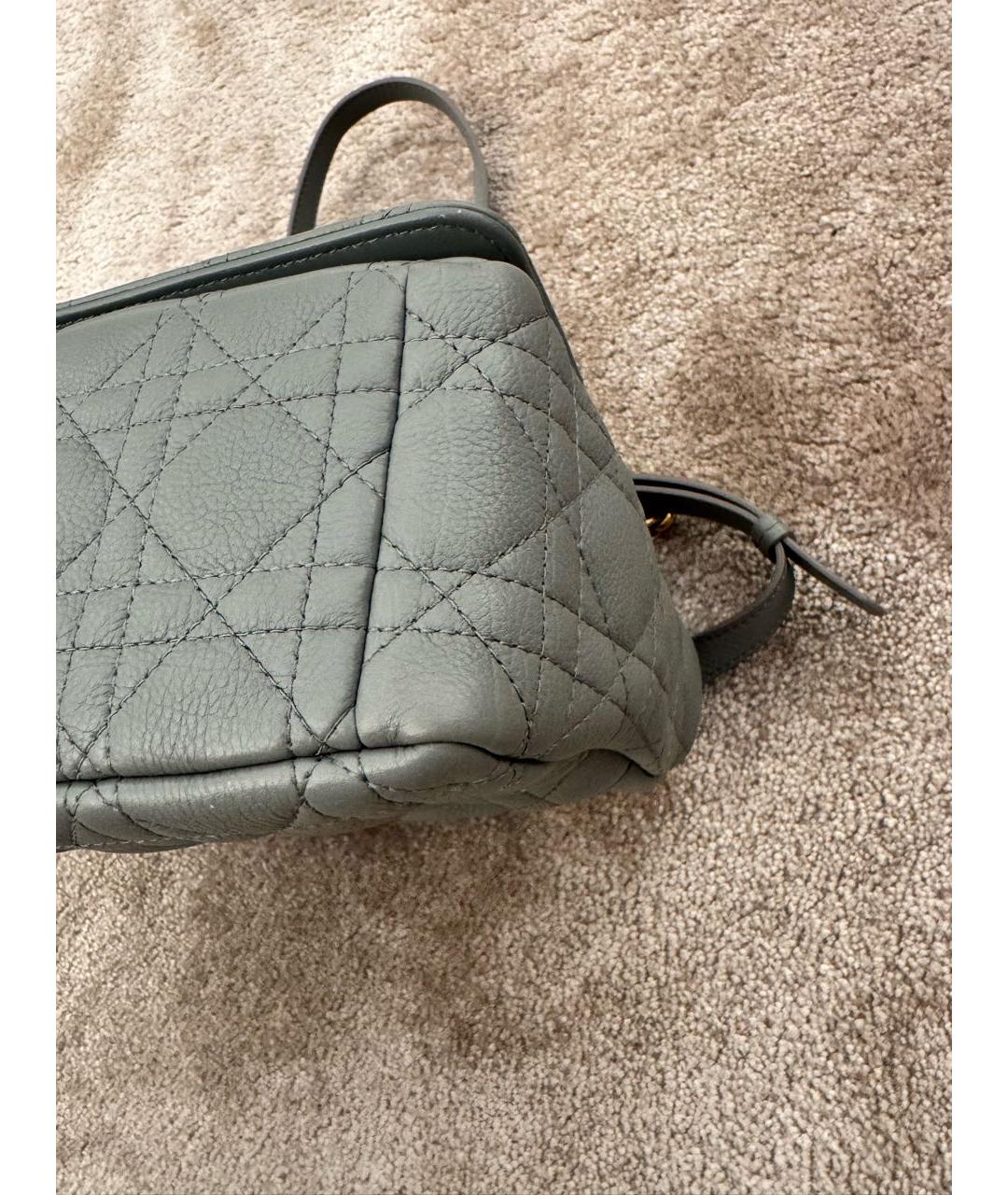 CHRISTIAN DIOR Голубая кожаная сумка через плечо, фото 6