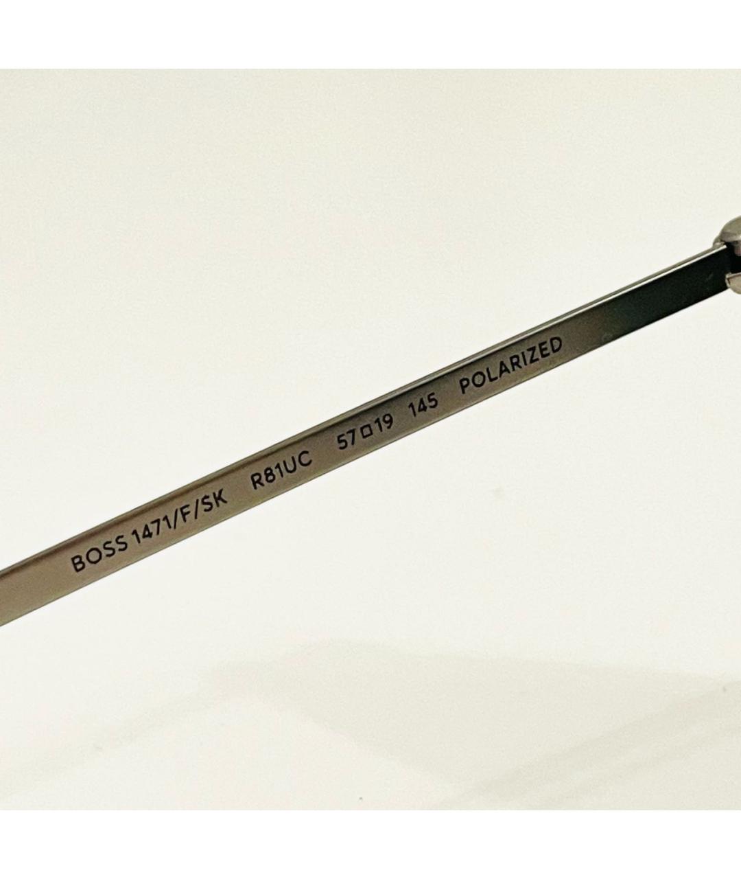 HUGO BOSS Зеленые металлические солнцезащитные очки, фото 6