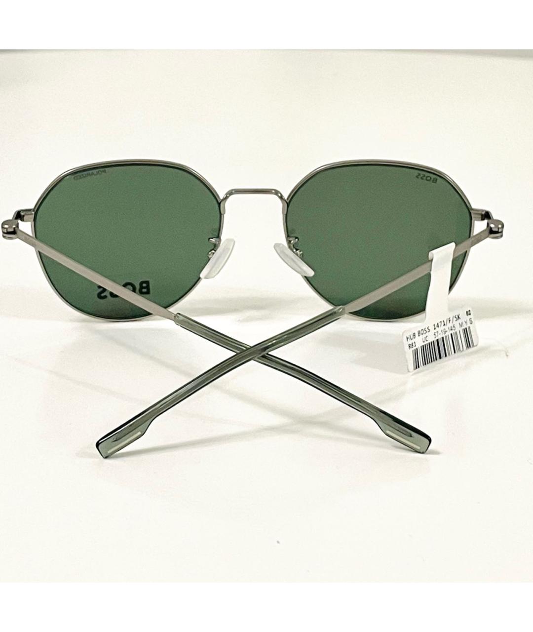 HUGO BOSS Зеленые металлические солнцезащитные очки, фото 5