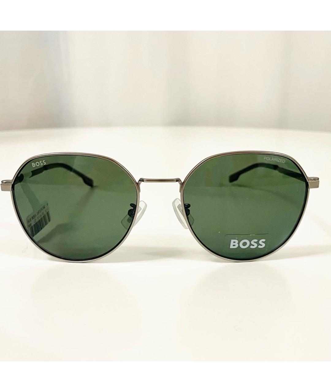 HUGO BOSS Зеленые металлические солнцезащитные очки, фото 4