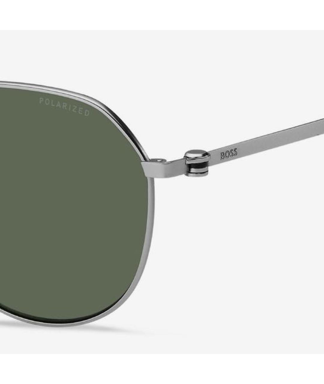 HUGO BOSS Зеленые металлические солнцезащитные очки, фото 3