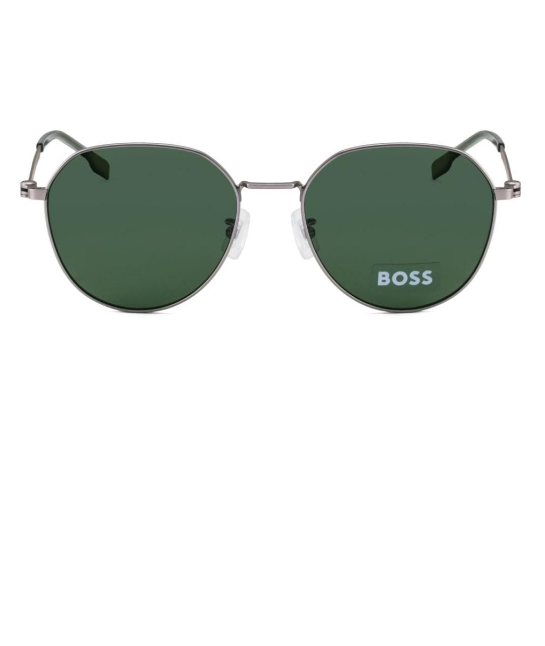HUGO BOSS Зеленые металлические солнцезащитные очки, фото 1