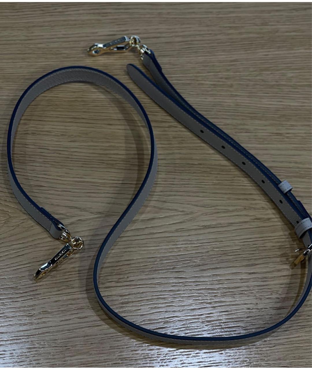 GUCCI Бежевая кожаная сумка через плечо, фото 5