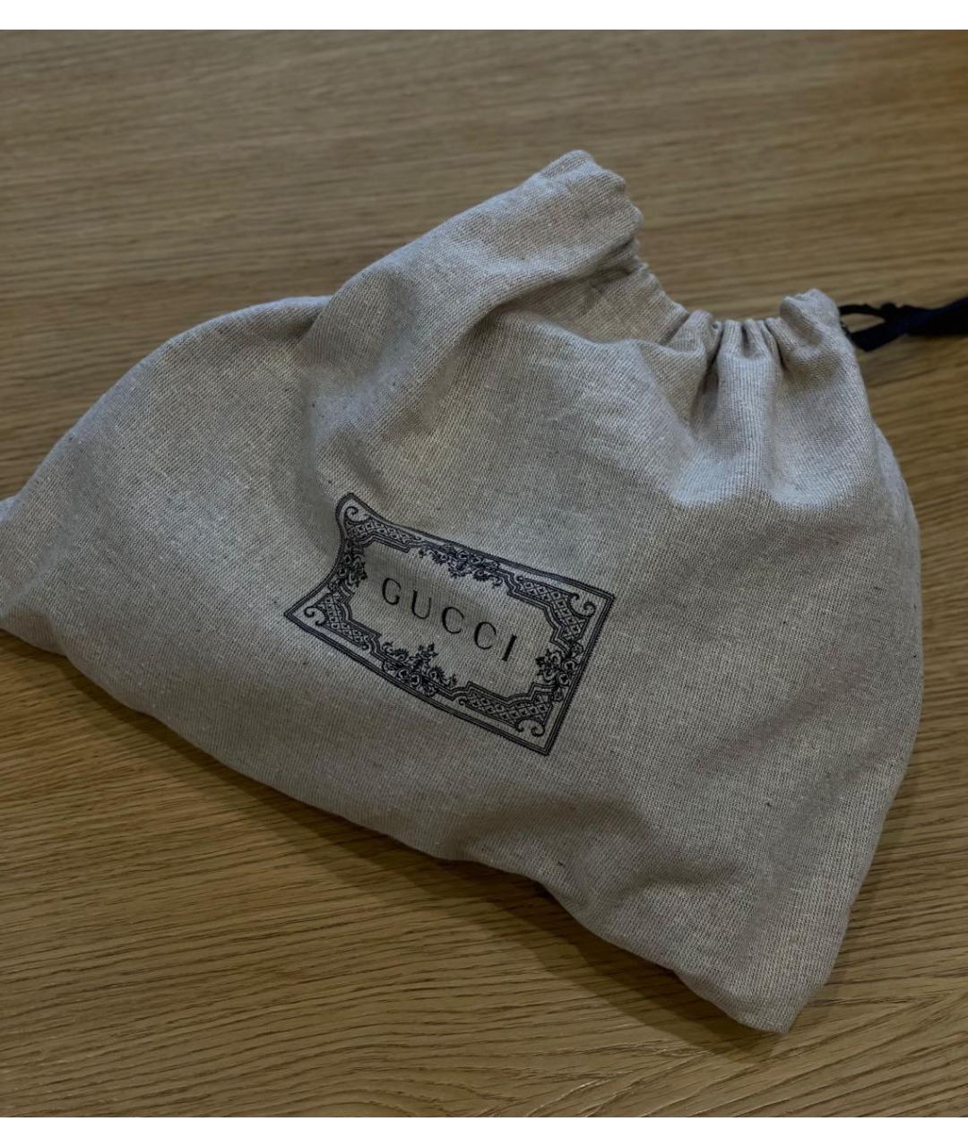 GUCCI Бежевая кожаная сумка через плечо, фото 4