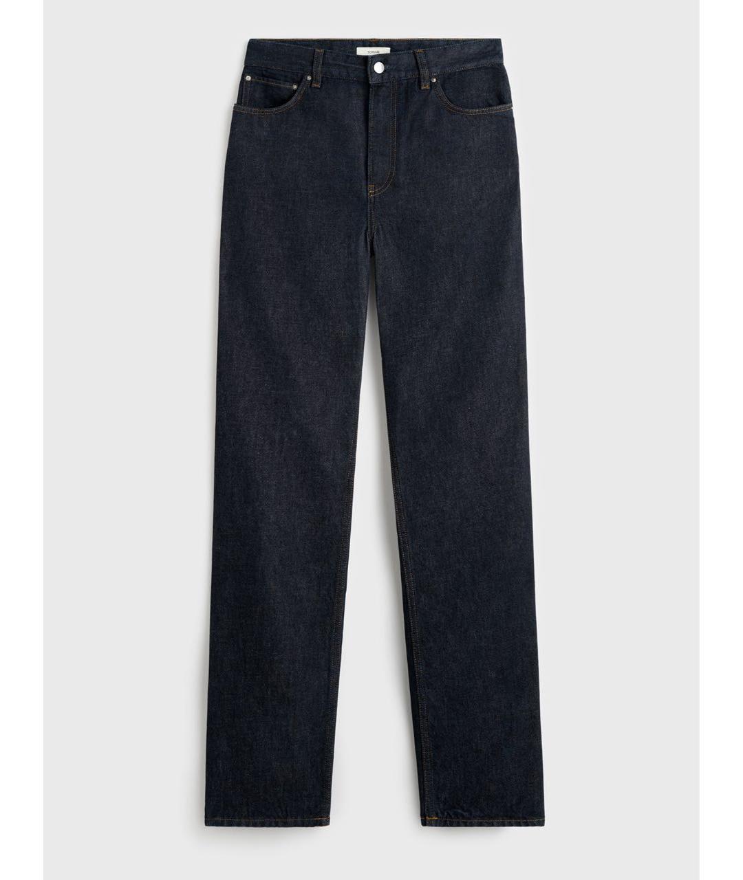 TOTEME Темно-синие хлопковые прямые джинсы, фото 5