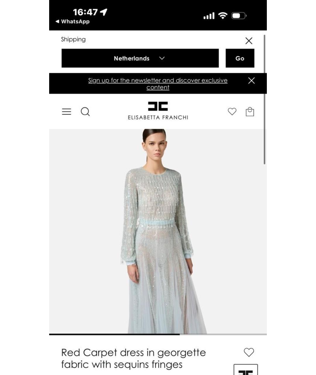 ELISABETTA FRANCHI Бирюзовое вечернее платье, фото 3