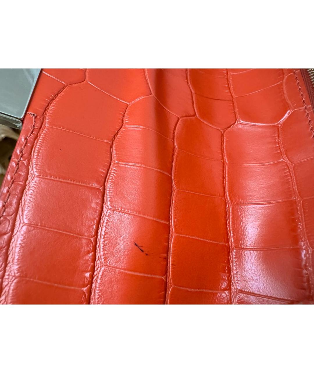 JIMMY CHOO Оранжевая кожаная сумка через плечо, фото 5