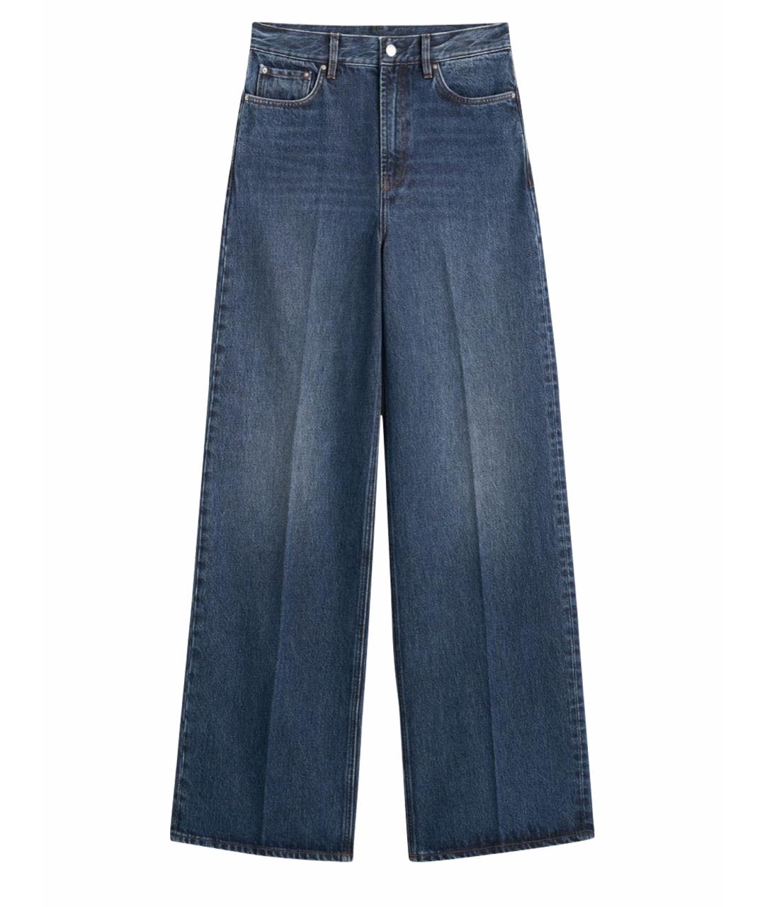 TOTEME Темно-синие хлопковые прямые джинсы, фото 1