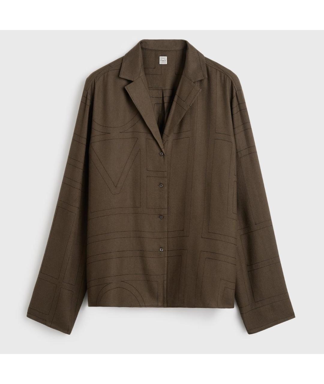 TOTEME Хаки рубашка, фото 4