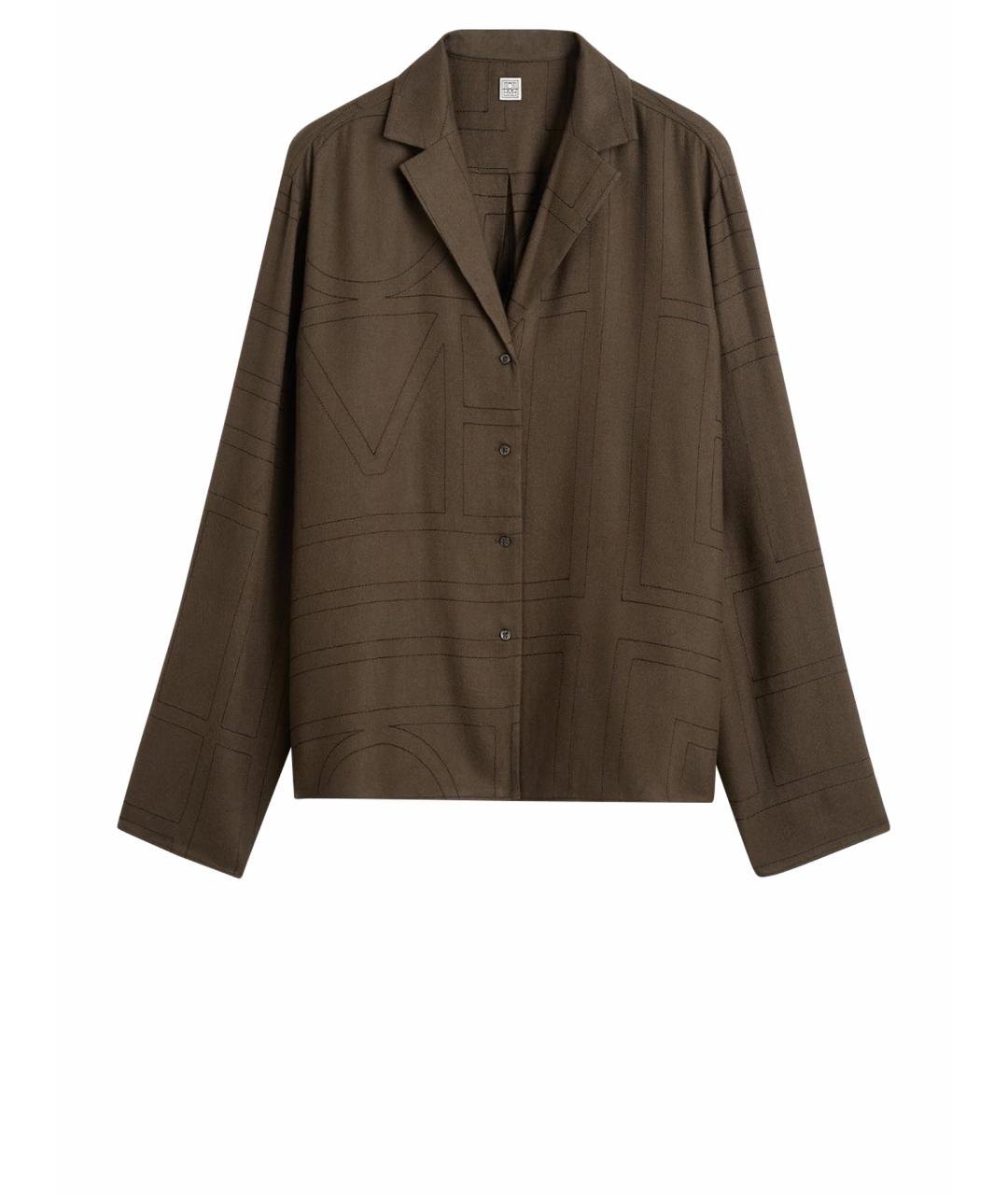 TOTEME Хаки рубашка, фото 1