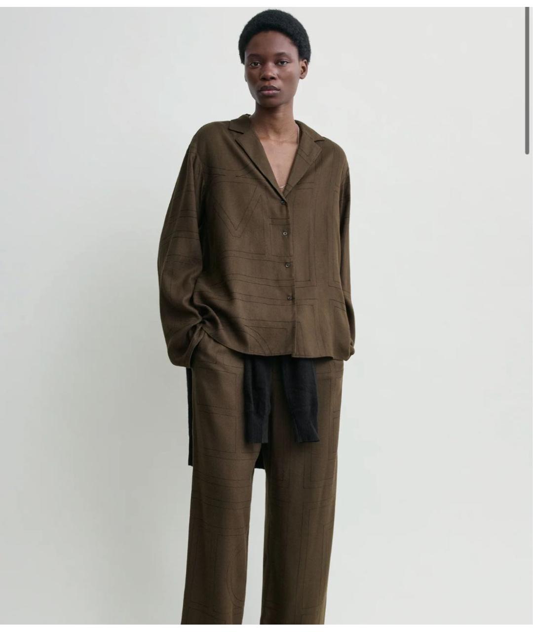 TOTEME Хаки рубашка, фото 2