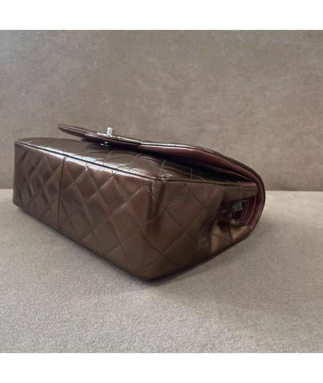 CHANEL Коричневая кожаная сумка через плечо, фото 8