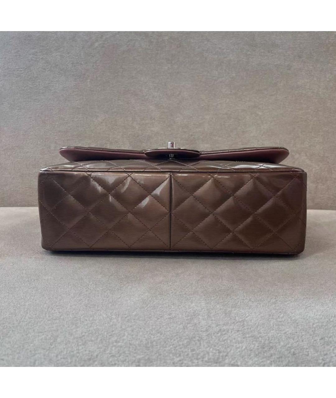 CHANEL Коричневая кожаная сумка через плечо, фото 6