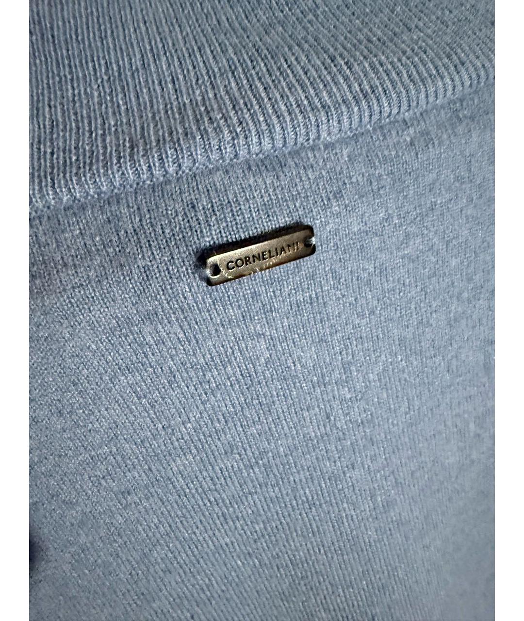 CORNELIANI Голубой шерстяной джемпер / свитер, фото 7