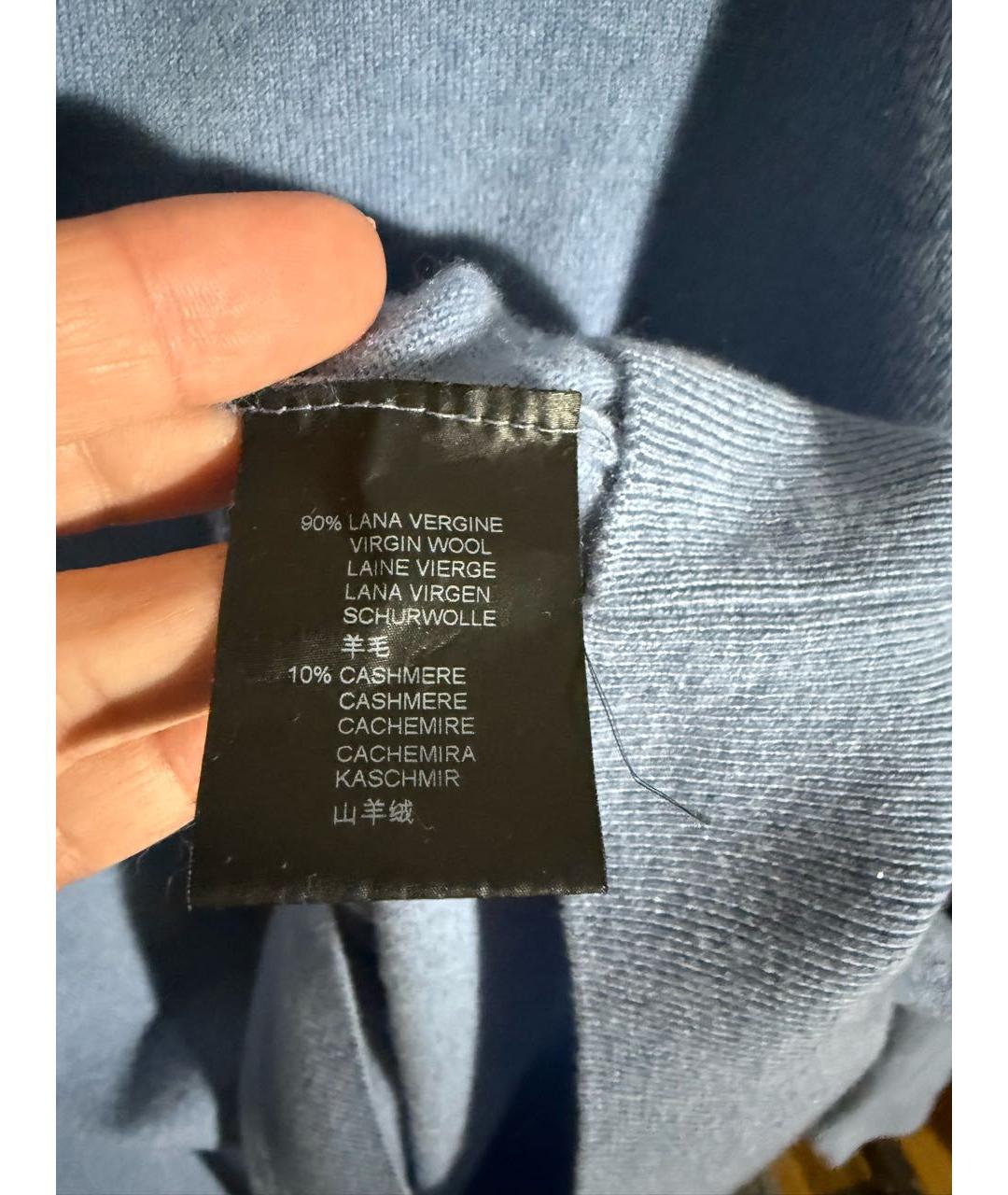 CORNELIANI Голубой шерстяной джемпер / свитер, фото 8