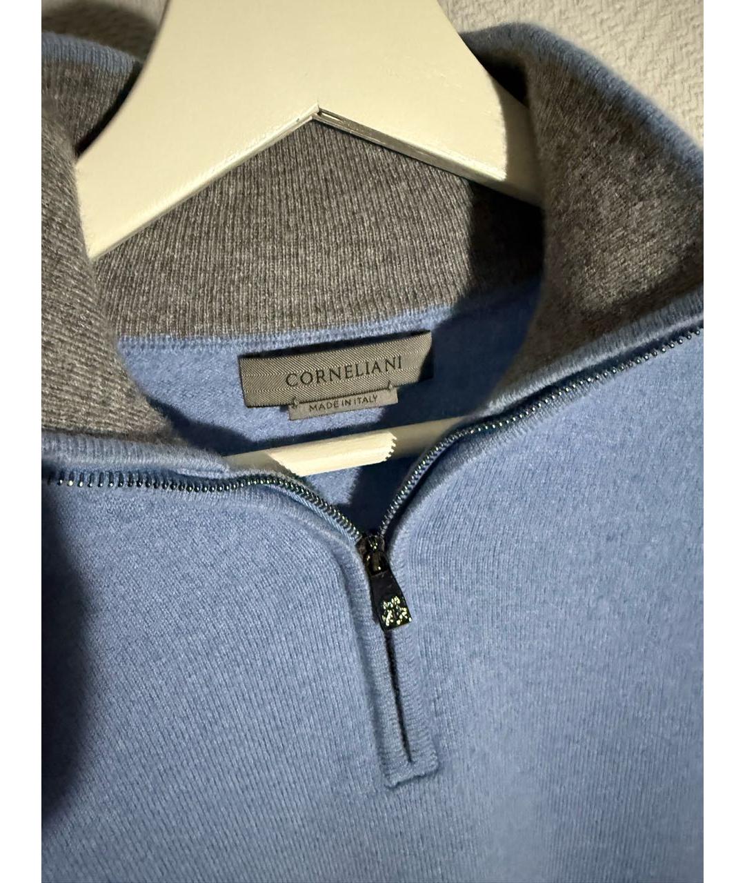 CORNELIANI Голубой шерстяной джемпер / свитер, фото 3