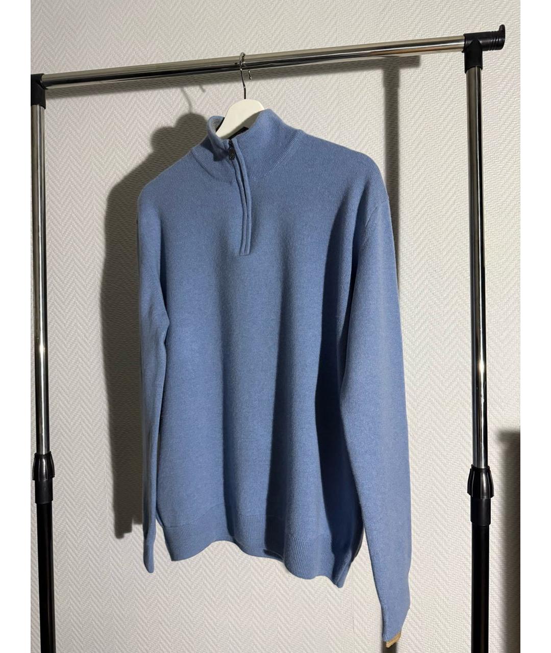 CORNELIANI Голубой шерстяной джемпер / свитер, фото 5