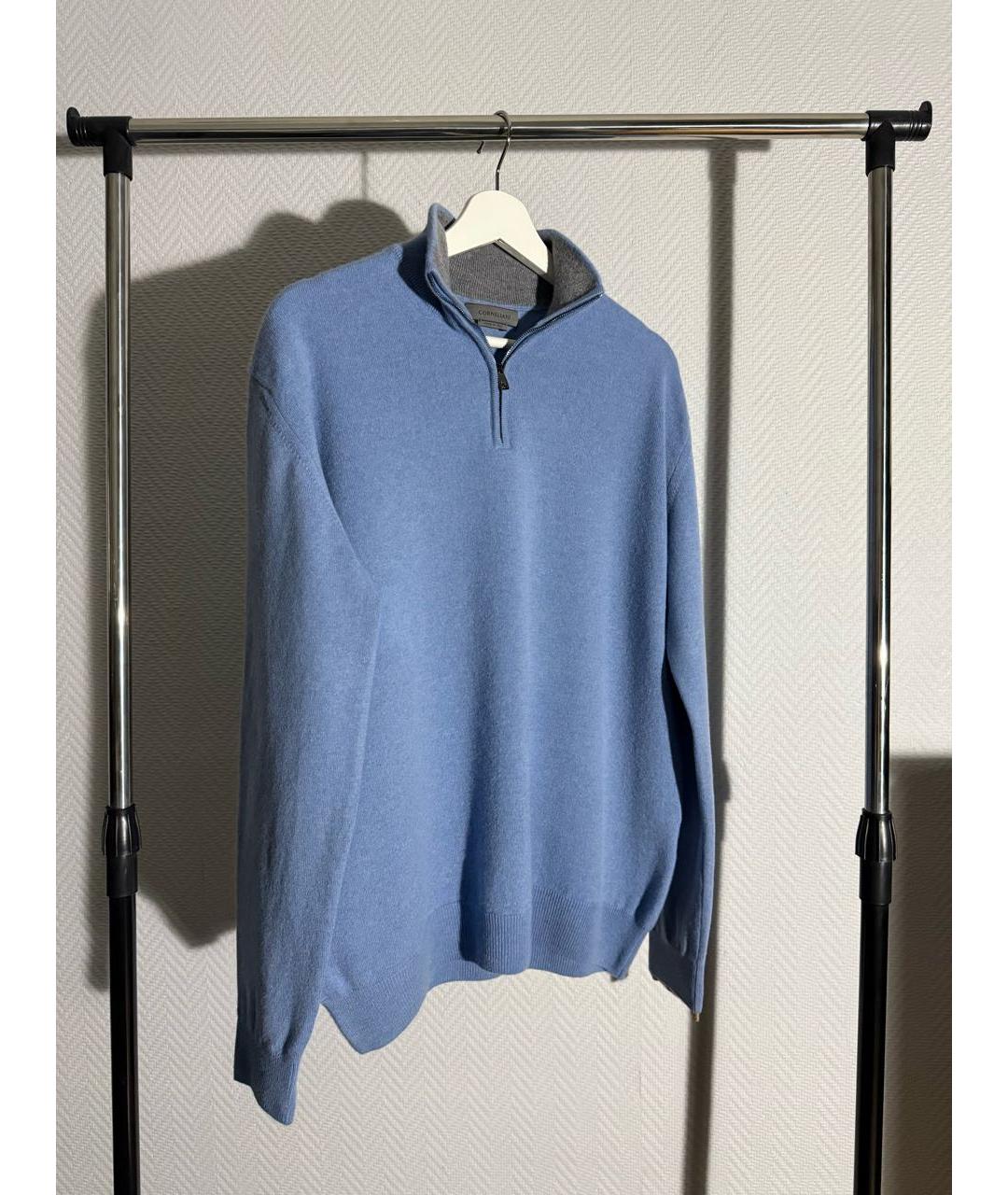 CORNELIANI Голубой шерстяной джемпер / свитер, фото 4