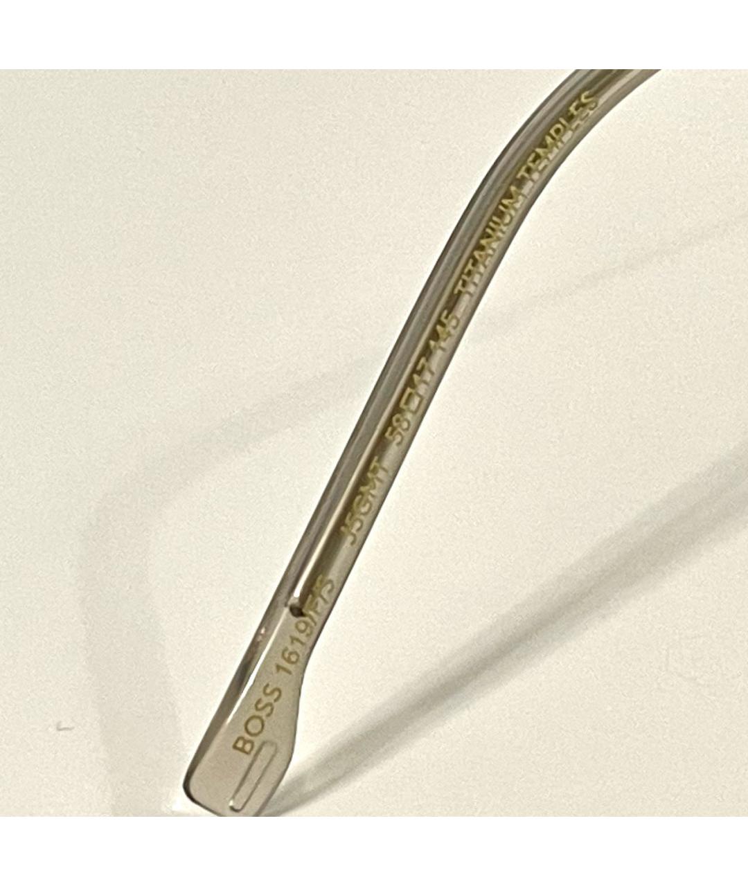 HUGO BOSS Зеленые металлические солнцезащитные очки, фото 7