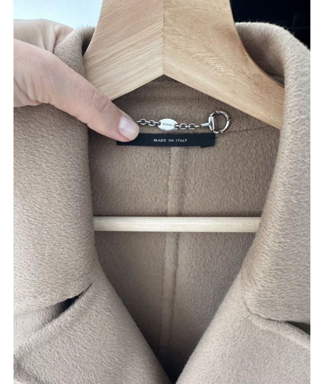 GUCCI Бежевое кашемировое пальто, фото 4