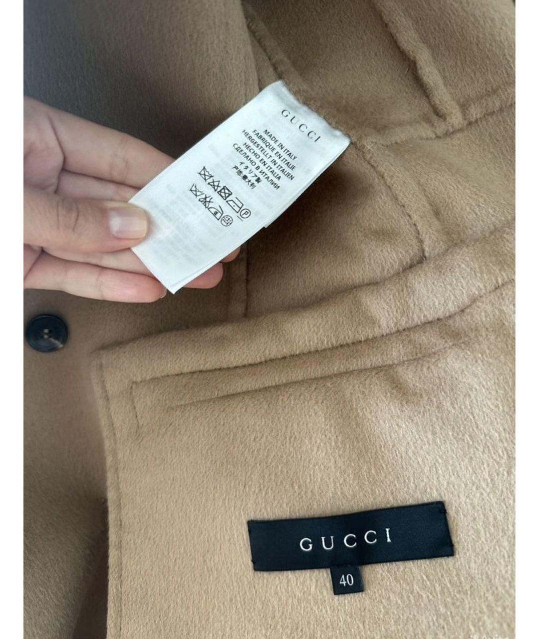 GUCCI Бежевое кашемировое пальто, фото 3