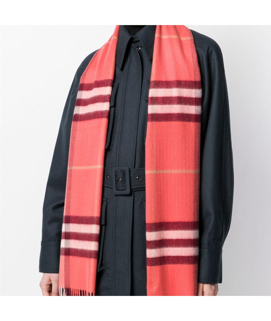 BURBERRY Оранжевый шарф, фото 4